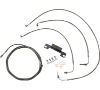 La choppers Handlebar Cable/Brake Line Kit - Stock Ape Hanger Handlebars - Stainless Steel