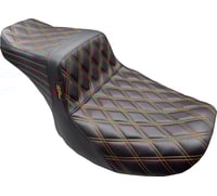 Le pera Tailwhip Seat - Burnt Orange Double Diamond Stitch - FLH/FLT -'23-'24