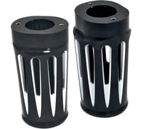 Arlen ness Fork Boot Covers - Black Anodized - Deep Cut - FLHTD