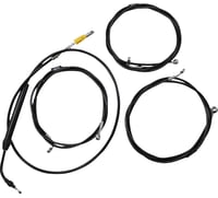 La choppers Handlebar Cable/Brake Line Kit - 12" - 14" Ape Hanger Handlebars - Black Vinyl