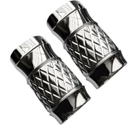 Eddie trotta designs Fork Slider Covers - Platinum-Cut Chrome