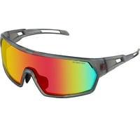 Bobster Speed Sunglasses - Matte Clear Gray - Smoke Crimson Mirror