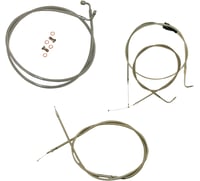 La choppers Handlebar Cable/Brake Line Kit - Mini Ape Hanger Handlebars - Stainless Steel