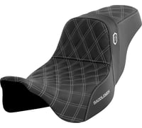 Saddlemen Pro Series SDC Performance Seat - without Backrest - Silver Stitch - FLH/FLT '08-'23