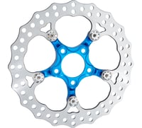Arlen Ness Spider Rotor - 12-19/32" - Blue - Front