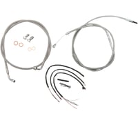 La choppers Handlebar Cable/Brake Line Kit - Complete - 12" - 14" Handlebars - Stainless
