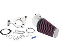 K & n Aircharger® Intake System with Mandrel-Bent Aluminum Intake Tube Kit - Bright Chrome