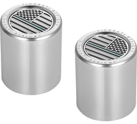 Figurati designs Docking Hardware Covers - American Flag - Contrast Cut - Stainless Steel