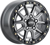 Itp Wheel - SD10 Beadlock - Front/Rear - Gray w/Black Ring - 15x7