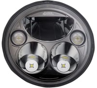 Custom dynamics 7" TruBEAM® Headlamp - Black - Chieftain