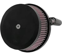 K & n Street Metal Air Intake Kit - Hammer - Black - Twin Cam