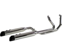 Khrome Werks 2-into-1-into-2 Dominator-SR Exhaust System - Chrome - Without End Caps - Twin Cam Touring