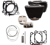 S&S Cycle Cylinder Kit - 4.500" Stroke - Wrinkle Black w/o Highlight - M8