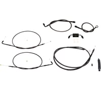 La choppers Handlebar Cable/Brake Line Kit - 12" - 14" Ape Hanger Handlebars - Midnight