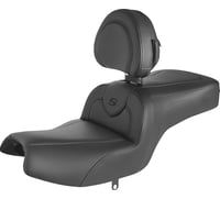 Saddlemen RoadSofa™ Seat - with Backrest - Black w/ Black Stitching - Challenger '20-'22