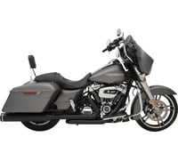 Khrome Werks 2-into-1-into-2 Dominator-SR Exhaust System - Black - Without End Caps - M8 Touring