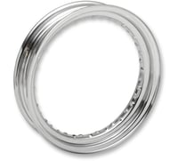 Drag specialties Rim - 40 Hole - Chrome - 16x3 - Side Rubber Valve