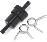 Emgo Anodized Aluminum Fuel Filter - Black - 5/16"