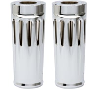 Arlen ness Fork Boot Covers - +2" - Chrome - Deep Cut - FL