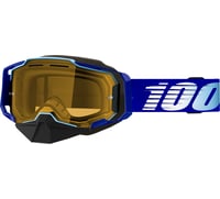 100% Armega Snow Goggles - Royal - Yellow
