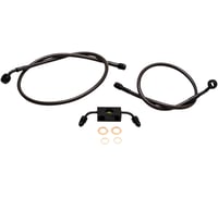 La choppers Brake Lines - 15" - 17" Ape Hanger Handlebars - Midnight