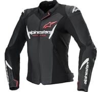 Alpinestars Stella Faster v3 Leather Jacket Black/White Fluo/Coral 