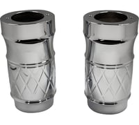 Eddie trotta designs Fork Slider Covers - Platinum-Cut - Chrome