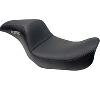 Slyfox Drifter Seat - Gray Logo - Black Vinyl w/ Slipstop - Carbon Fiber - Dyna '96-'03