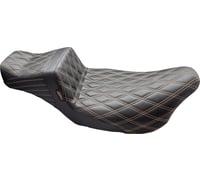 Le pera Tailwhip Daddy Long Legs Seat - Double Diamond w/ Chestnut Thread - FLH/FLT '08-'24