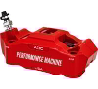 Performance Machine (pm) Radial Mount Caliper - Front Left - Red