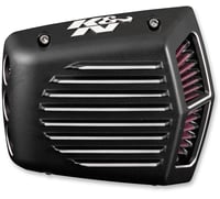 K & n Street Metal Air Intake Kit - Shaker - Black - Twin Cam