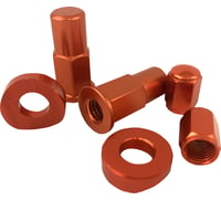 No toil Rim Lock Nut/Spacer - Kit - Orange