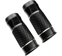 Eddie trotta designs Fork Slider Covers - Cross-Cut Black Anodized - Extended +2"
