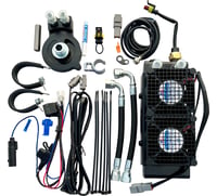 Ultracool Oil Cooler Kit - Naked - Black - Softail/Touring/Trike