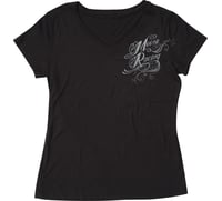 Moose Racing Women's Flourish Script T Shirt Black 