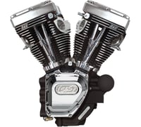 S&s cycle T143 Long Block Engine - Wrinkle Black and Chrome - Touring