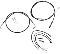 La choppers Handlebar Cable/Brake Line Kit - Complete - 18" - 20" Handlebars - Black Vinyl