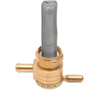 Golan products "Click-Slick" Fuel Petcock - Straight - Raw Brass - 22mm