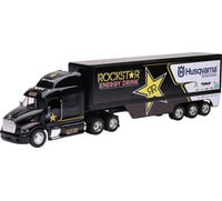 New ray toys Peterbilt Rockstar Husqvarna Factory Race Team Truck - 1:32 Scale - Black/Yellow