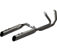 Khrome werks 2-into-2 Dominator Exhaust System with 4-1/2" Mufflers - Eclipse® with Edge Tip - M8 