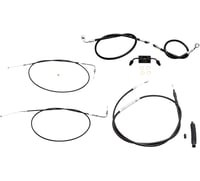 La choppers Handlebar Cable/Brake Line Kit - 12" - 14" Ape Hanger Handlebars - Black Vinyl