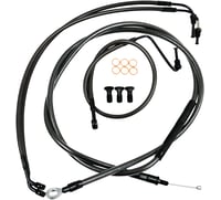 La choppers Handlebar Cable/Brake Line Kit - 18" - 20" Ape Hanger Handlebars - Midnight