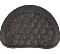 Saddlemen RoadSofa™ Sissy Bar Pad - Honeycomb - Orange Stitching