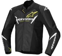 Alpinestars Faster v3 Airflow Leather Jacket Black/White/Yellow Fluo 