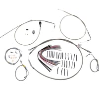 Burly brand Control Kit - Early Touring Bikes - 15" Bagger Bar Handlebars - Stainless