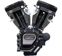 S&s cycle T124 Long Block Engine - Black - Touring