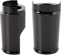 Arlen ness Fat Tire Fork Boot Cover - Black Anodized