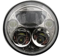 Custom dynamics LED Headlight - 7" - Chrome - Each