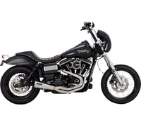 Vance & hines 2-into-1 Upsweep Exhaust System - Brushed - Stainless Steel