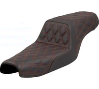 Saddlemen Step-Up Seat - Lattice Stitch - Red Stitch - XL '04-'22